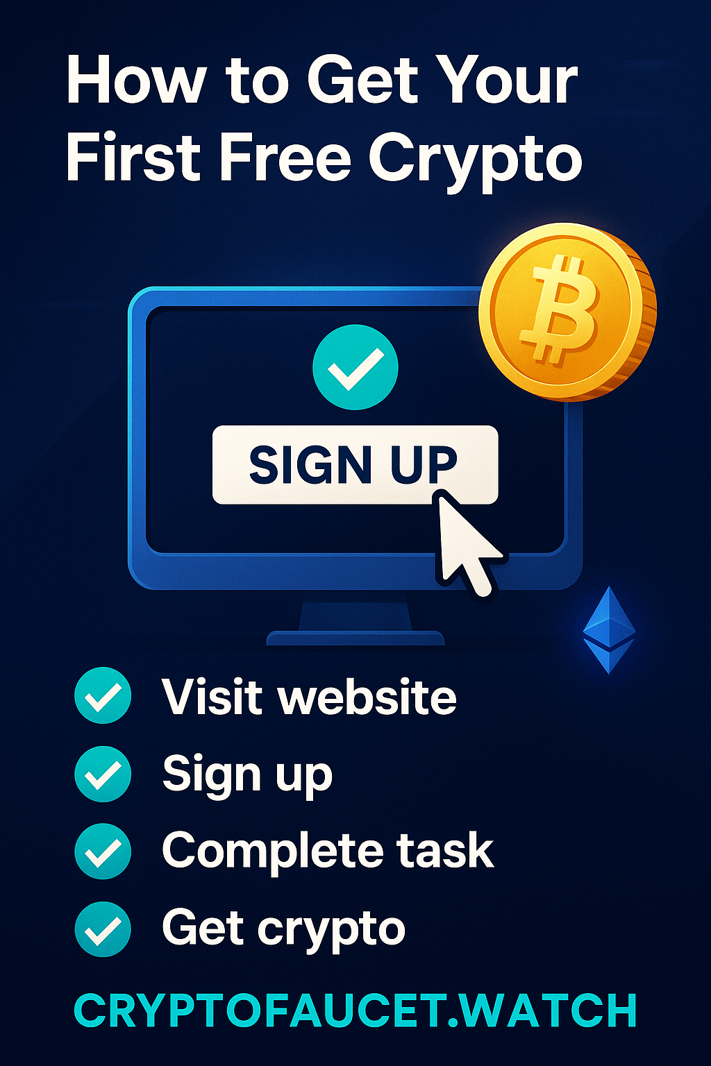 💎 How to Get Your First Free Crypto with CryptoFaucet.watch